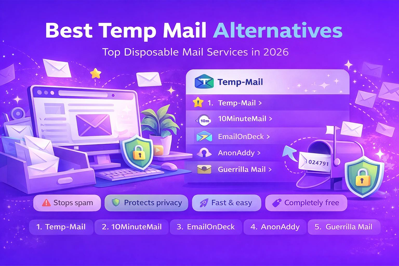 Best Temp Mail Alternatives – Top Disposable Mail Services