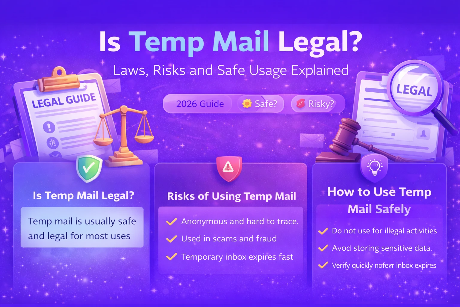 Is Temp Mail Legal? Laws, Risks and Safe Usage Explained